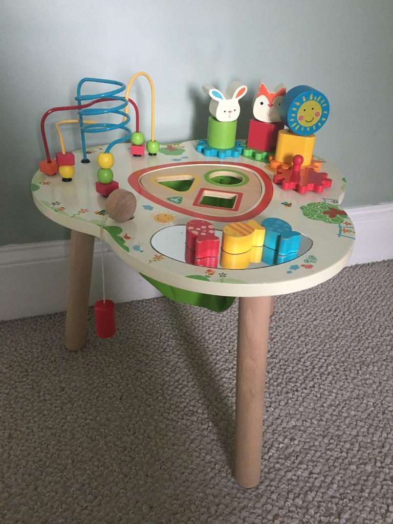 wooden activity table elc